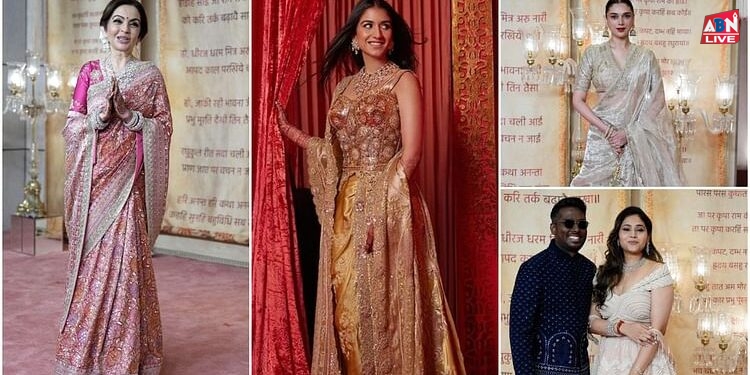 Anant Radhika Wedding Photos: दुल्हन की ड्रेस और सासू मां की साड़ी, 15 तस्वीरों में 'मंगल उत्सव' की झलकियां