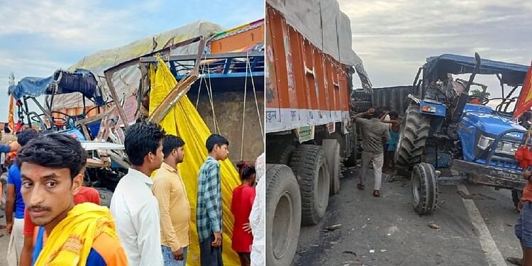 Lakhimpur Kheri: कावंड़ियों की ट्रैक्टर-ट्रॉली से टकराया ट्रक, एक की मौत, 10 लोग घायल