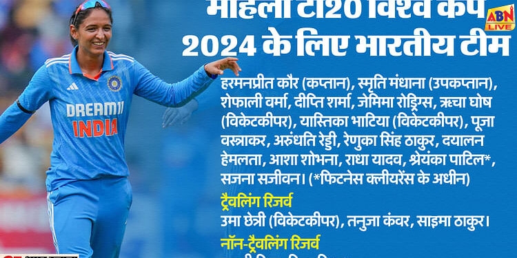 T20 WC: महिला टी20 विश्व कप के लिए भारतीय टीम का एलान, हरमनप्रीत कौर चौथी बार इस टूर्नामेंट में करेंगी कप्तानी