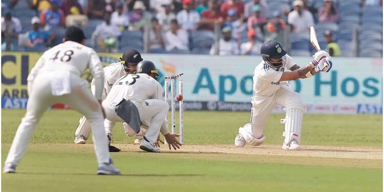 IND vs NZ Test Live: मुश्किल में टीम इंडिया, 103 के स्कोर पर लगा सातवां झटका, न्यूजीलैंड से अब भी 150+ रन पीछे