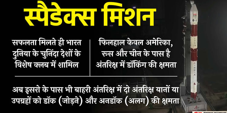 स्पैडेक्स लॉन्च: PSLV-C 60 से रवाना हुए दो यान सफलतापूर्वक हुए अलग, कामयाब हुआ तो इस क्लब में शामिल होगा भारत