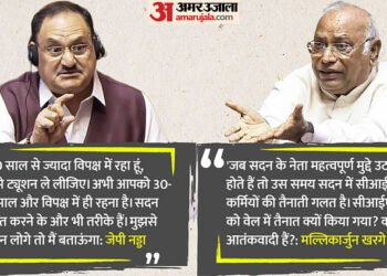 सीआईएसएफ कर्मियों की मौजूदगी पर रार: खरगे बोले- क्या हम आतंकवादी हैं? नड्डा का जवाब- मुझसे ट्यूशन ले लीजिए