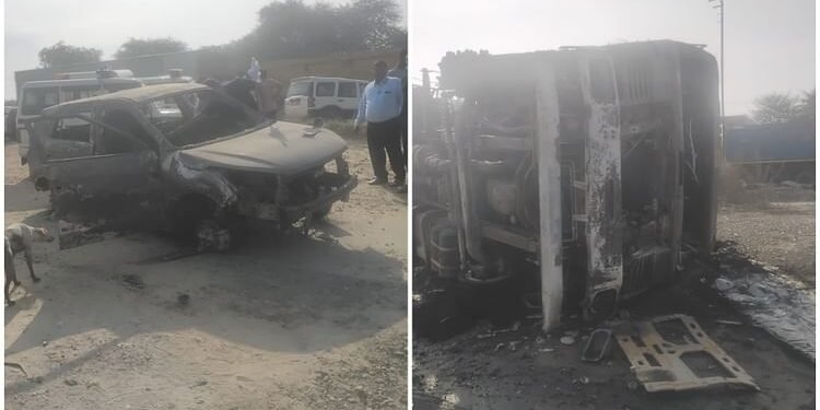 Haryana: केमिकल से भरे कैंटर में लगी आग, चपेट में आई क्रेटा कार, दो लोगों की जिंदा जलने से मौत