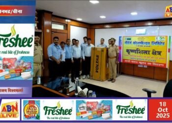 एनसीएल कृष्णशिला क्षेत्र ने सोनभद्र पुलिस को भेंट किए तीन वाटर कूलर-आरओ यूनिट