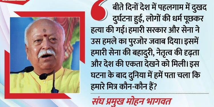 मोहन भागवत का संबोधन: पहलगाम हमला, टैरिफ...पड़ोस की उथल-पुथल से लेकर हिंदू राष्ट्र तक, जानें भाषण की अहम बातें