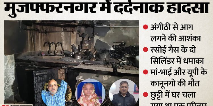 UP: दो धमाके और धुआं ही धुआं... मां-भाई के साथ कानूनगो की मौत; आंसू बहाती पत्नी ने सुनाई अग्निकांड की कहानी