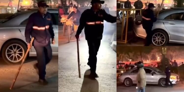गुरुग्राम: मर्सिडीज सवार कपल से कहासुनी, लाठी-डंडे चले, सुरक्षाकर्मियो ने गाड़ी में की तोड़फोड़; वीडियो वायरल