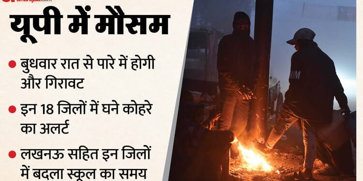 यूपी: ठंड से कांपा उत्तर भारत,  20 जिलों में सरकार ने जारी किया अलर्ट; इन इलाकों में होगा घना कोहरा..स्कूल रहेंगे बंद