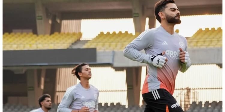 IND vs NZ: न्यूजीलैंड सीरीज के लिए जमकर पसीना बहा रहे विराट कोहली, तीन साल बाद साझा की अभ्यास सत्र की तस्वीरें