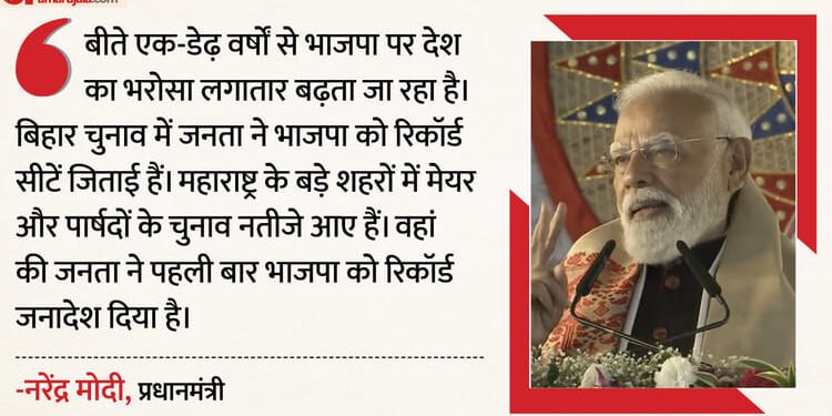 PM Modi in Assam: 'भाजपा पूरे देश में लोगों की पहली पसंद', बोले पीएम मोदी; एलिवेटेड कॉरिडोर का किया भूमिपूजन