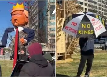 Protest Against Trump: ट्रंप के 'फैसलों' के खिलाफ सड़क पर जनता, सरकार के एक साल पूरा होने पर देशभर में विरोध