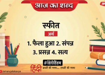 आज का शब्द: स्फीत और सुमित्रानंदन पंत की कविता 'परिवर्तन'