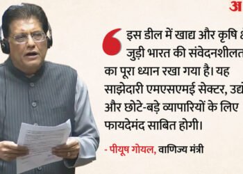 संसद में पीयूष गोयल बोले: दोनों पक्षों के हितों का ध्यान रखा गया, इस ट्रेड डील से किसानों को कोई नुकसान नहीं