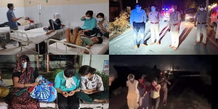 आगरा में अमोनिया गैस का रिसाव: बच्चों को उल्टियां, बेहोश हुए लोग, घर छोड़कर भागे ग्रामीण; दहशत की तस्वीरें