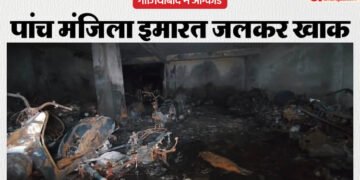 गाजियाबाद में भीषण अग्निकांड: एक घंटा तक फंसे रहे 200 लोग, 50 कर्मचारी मदद के लिए आए; मां-बाप को नहीं बचा पाए