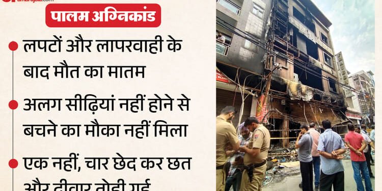 पालम अग्निकांड: जिन बच्चों को खिलाया था गोद में, उनकी किलकारी कानों में गूंज रही; बच्चों को याद कर भावुक हुए पड़ोसी