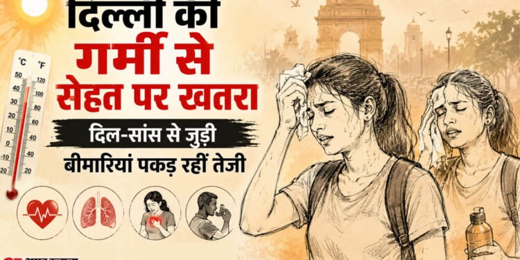 दिल्ली में लू से ज्यादा उमस खतरनाक: आसमान से आग नहीं बरसी, फिर भी 53.5°C जैसी तपिश, रिपोर्ट में बड़ा खुलासा