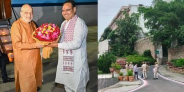 Rajasthan: अमित शाह उदयपुर पहुंचे, CM भजनलाल ने की अगवानी; आज निम्बाहेड़ा में 12 हजार करोड़ से अधिक की सौगात