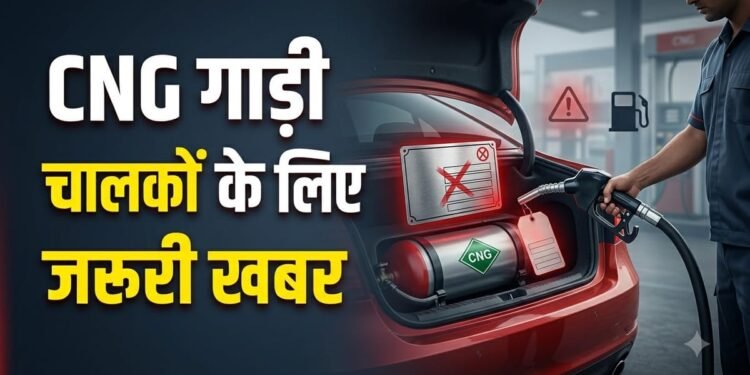 सीएनजी गाड़ी चालकों के लिए जरूरी खबर: हाइड्रो टेस्ट या कंप्लायंस प्लेट की वैधता खत्म होने पर नहीं मिलेगी गैस!