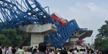 बिहार: वैशाली में भरभराकर गिरा पुल का लॉन्चर, मची चीख-पुकार, छह कर्मचारी घायल; दो की हालत गंभीर